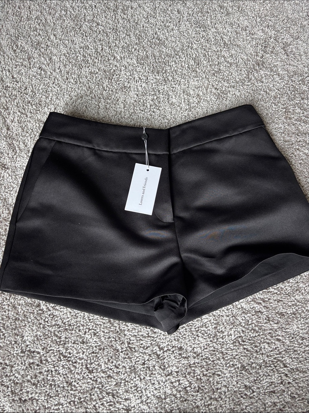 Lovers + Friends Black High-Waist Tailored Shorts